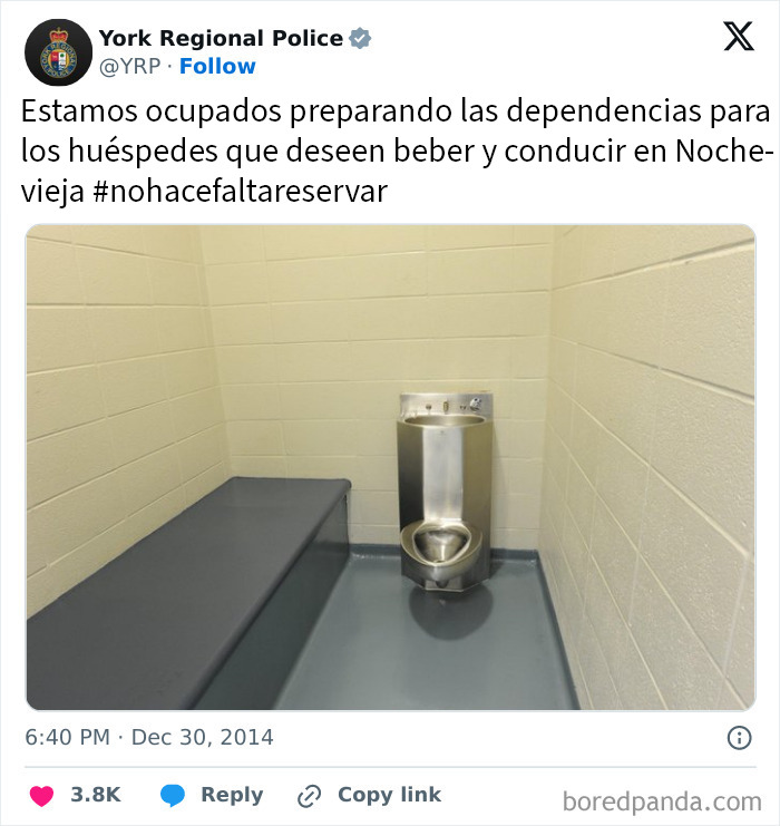 La policía de York tiene sentido del humor