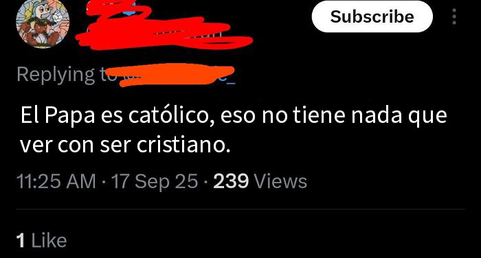 Parece que el Papa no es cristiano