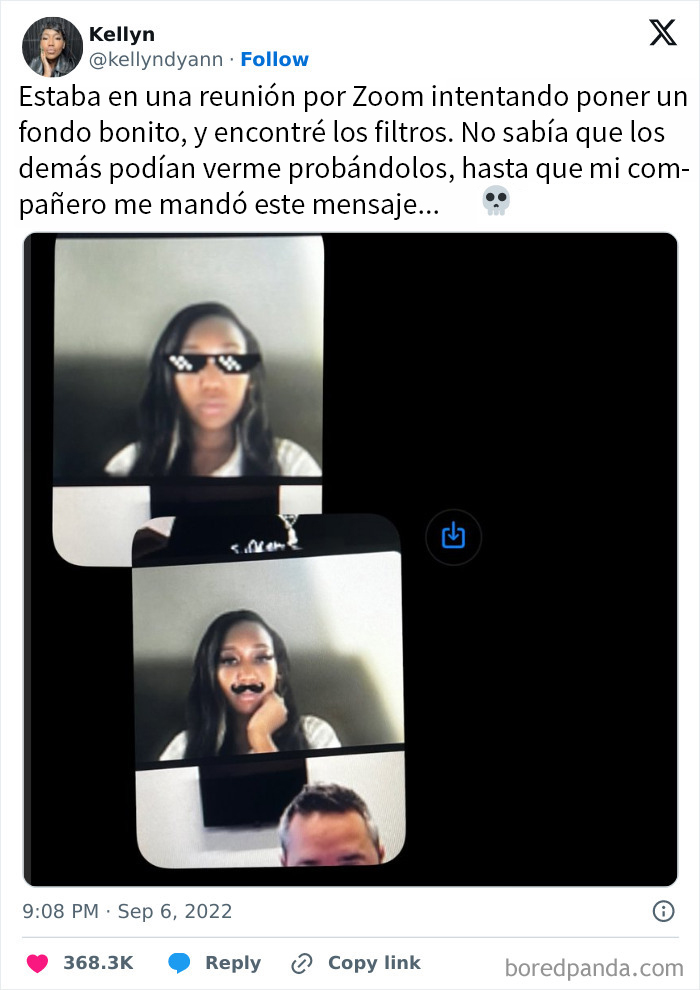 Conversaciones de texto divertidas con filtros en videollamada que podrían ser la razón para que te rías hoy.