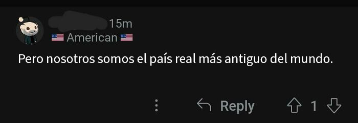 Comentarios en Reddit donde se discute la creatividad y errores de los americanos sobre inventos en el mundo.