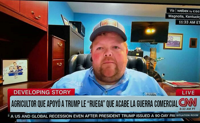 Este es el presidente de la Asociación Americana de la Soja, tres veces votante de Trump