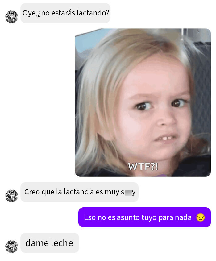 ¿Estás lactando?