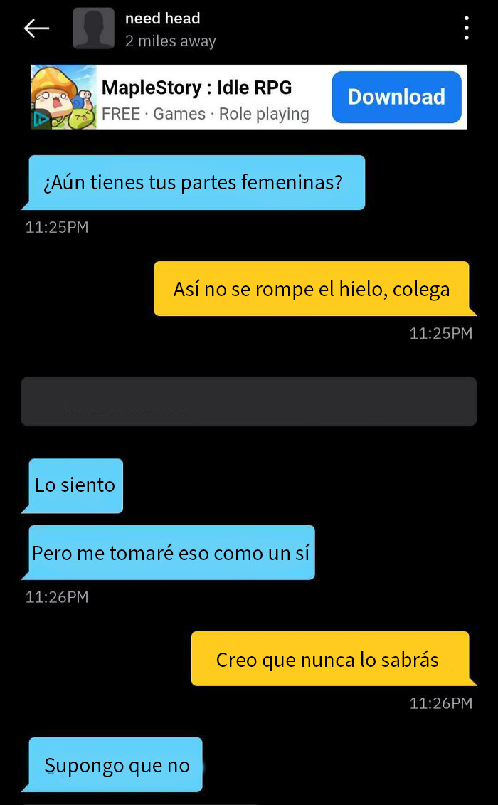 Ya sé que esto es grindr, pero a ver...