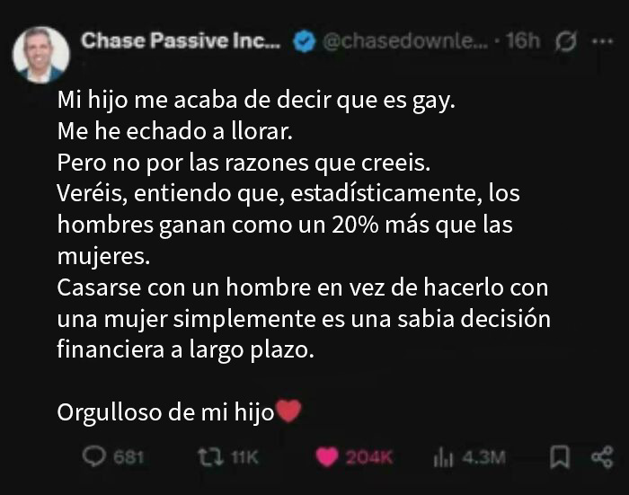"Marrying A Man Instead Of A Woman Is Simply A Wise Long-Term Financial Decision"