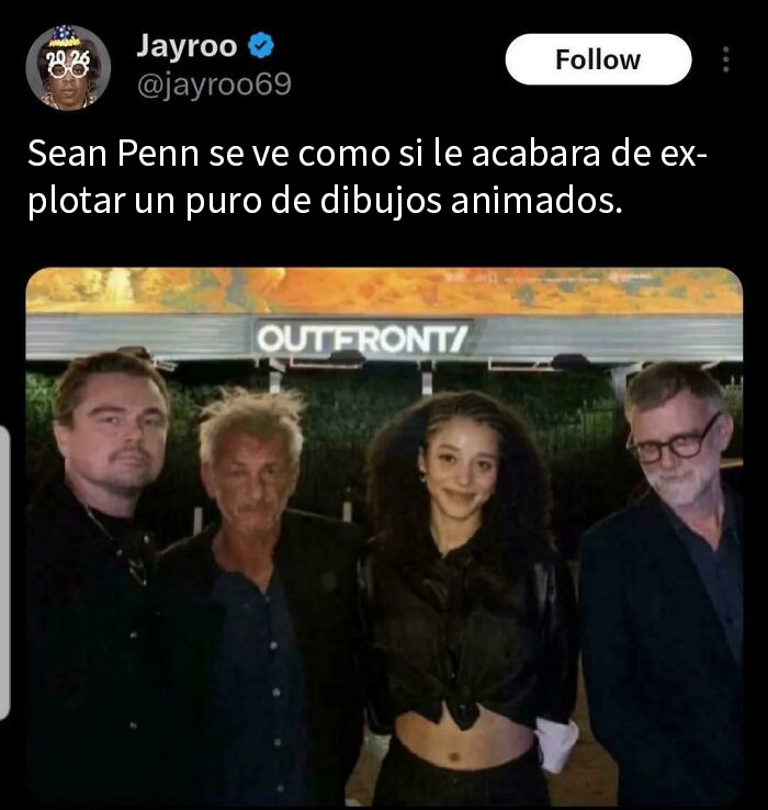 "Sean Penn Looks Like His Cartoon Cigar Exploded"