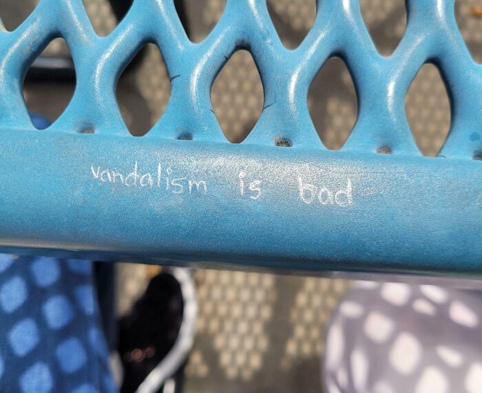 El vandalismo es malo