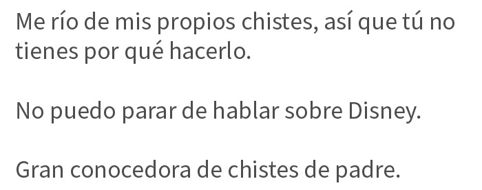 Tengo 22 años y esta es mi bio