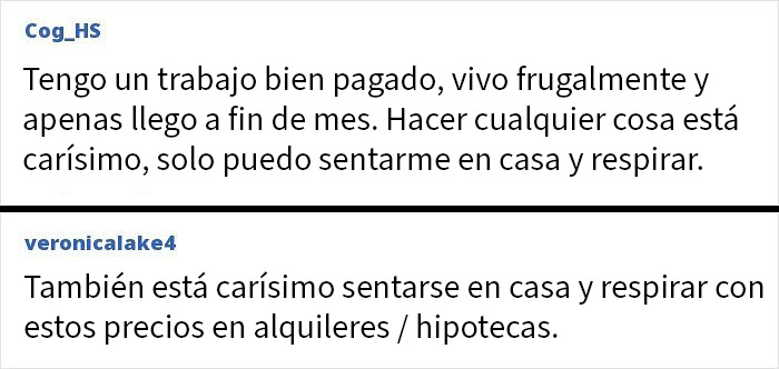 Es caro hasta respirar