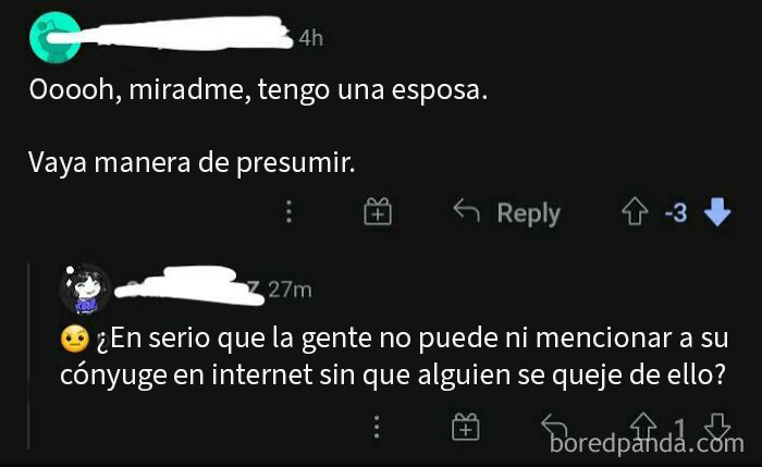 En una publicación que decía "mi esposa ha hecho donuts"