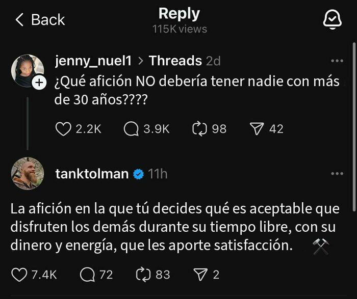 Tened las aficiones que os gusten