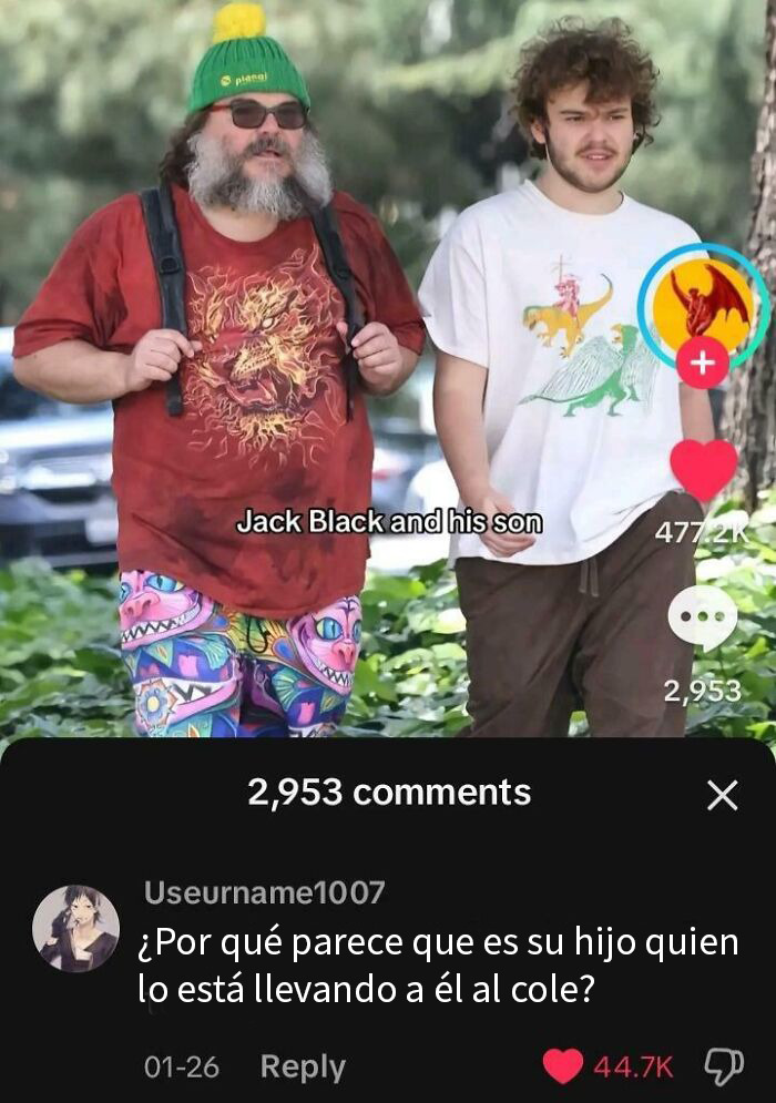 Jack Black en su primer día de cole