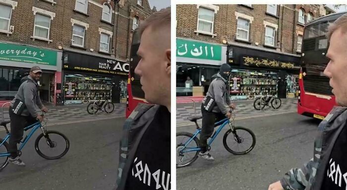 Un influencer antiinmigración con 2 millones de seguidores fue descubierto utilizando inteligencia artificial para hacer que una calle pareciera "islámica y peligrosa"