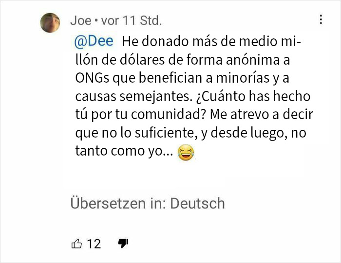 Lo que dice no tiene absolutamente nada que ver con el video