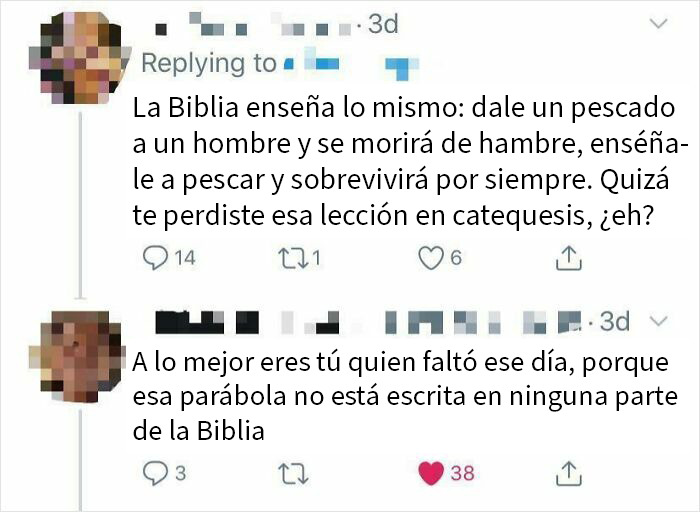 Intentando avergonzar a alguien por no leer la biblia