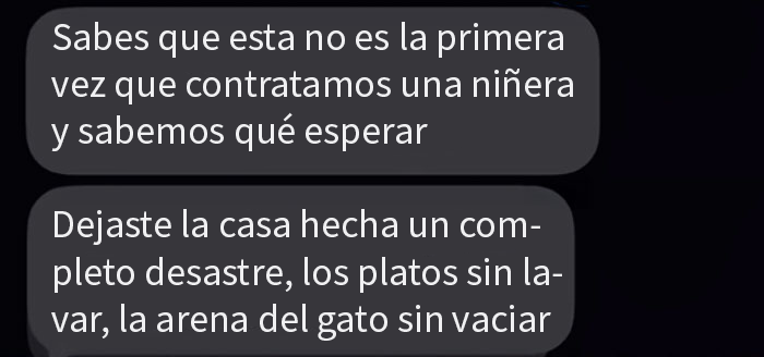 Esta ni&ntilde;era se volvi&oacute; viral tras compartir los mensajes de texto de unos padres enfadados con ella