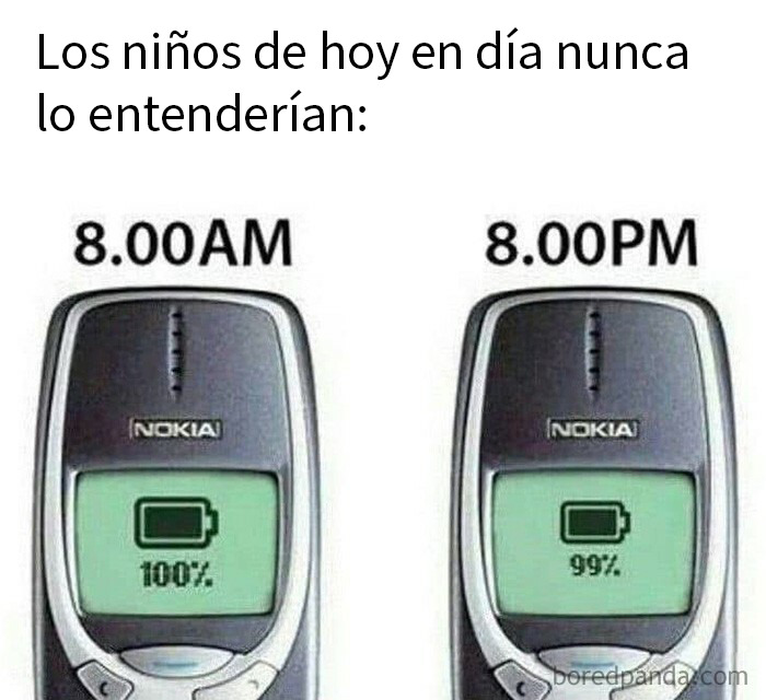 Cuando la batería duraba más de 5 minutos