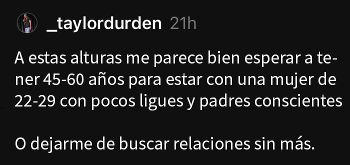 Tiene que decir 22-29 años porque la mujer tiene que tener un poco más que la edad legal
