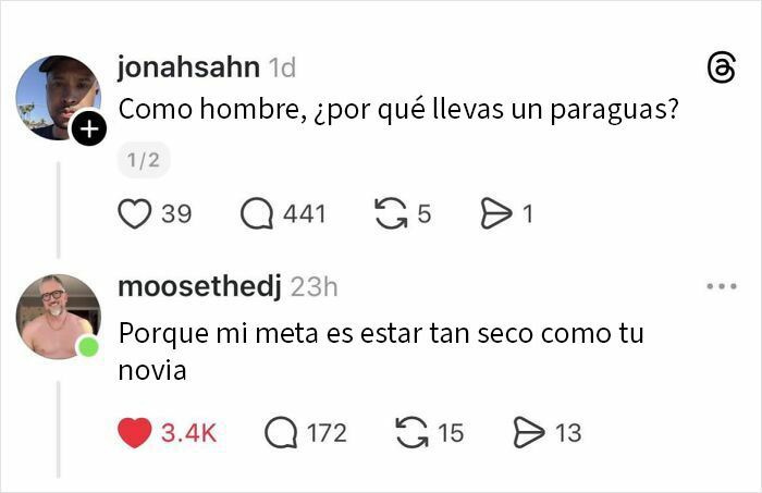 Savage Reply About Using Umbrellas