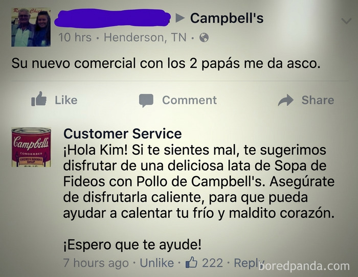 Anuncio de sopa que molesta a una Karen