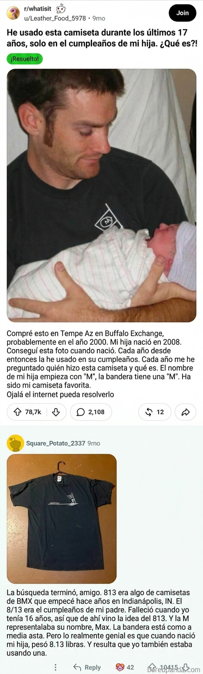 Este padre quería saber de dónde era la camiseta que ha usado en el cumpleaños de su hija durante 17 años seguidos, y luego sucedió esto, honestamente, es muy conmovedor ☺️