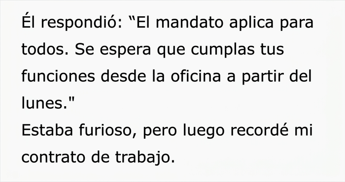 Este jefe espera que su empleado vuelva a la oficina tras 6 años trabajando en remoto, y él demuestra que su oficina en casa fue aprobada por RRHH Este jefe espera que su empleado vuelva a la oficina tras 6 años trabajando en remoto, y él demuestra que su oficina en casa fue aprobada por RRHH