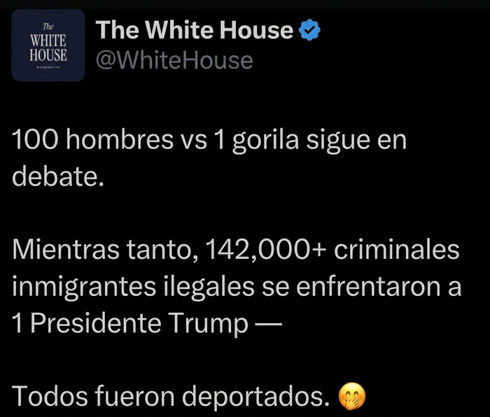 De la cuenta oficial de la Casa Blanca
