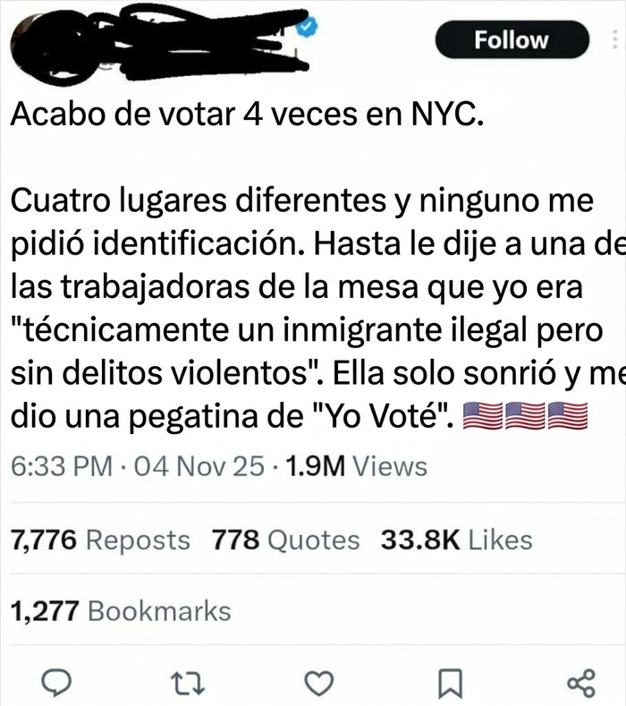 He votado 4 veces