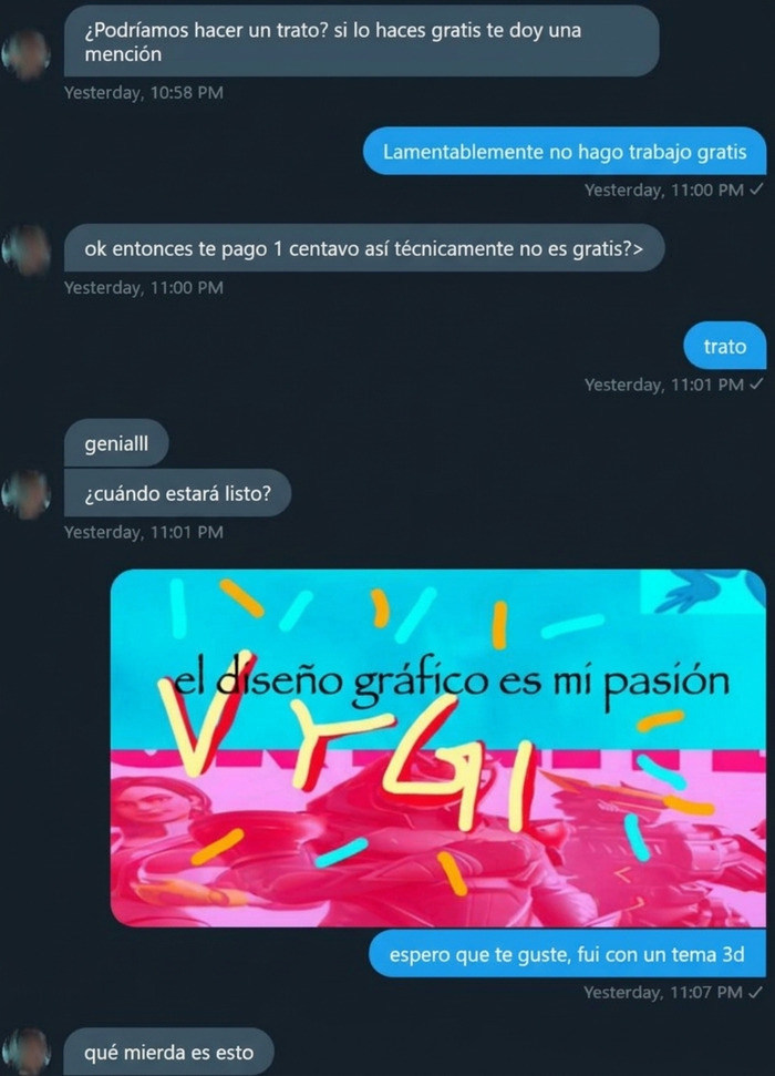 Recibió lo que pagó