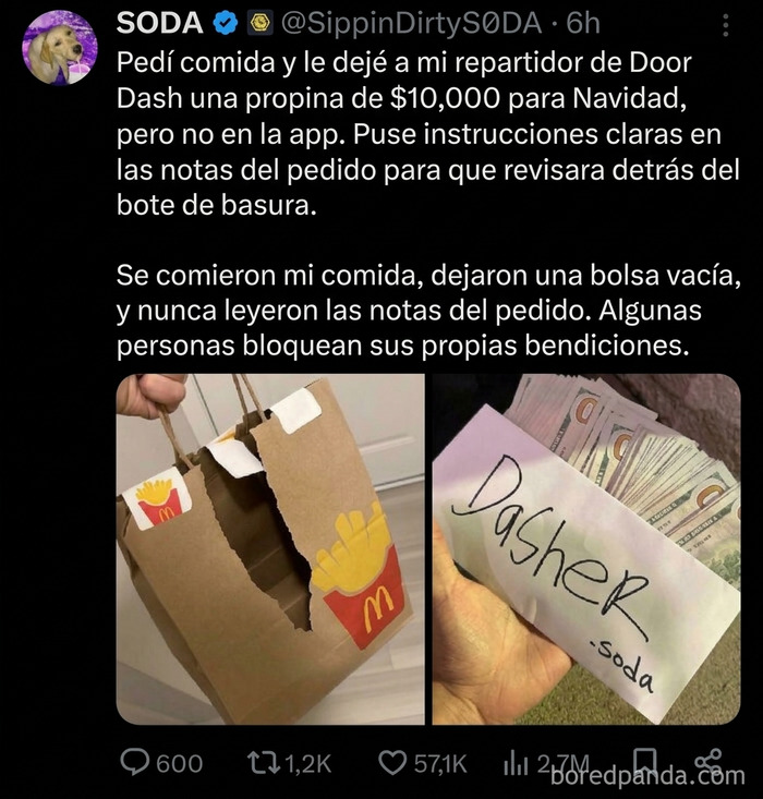 Qué generoso