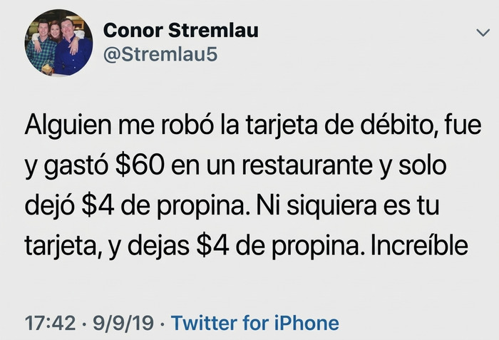 ¿Es moralmente mejor dejar una propina más grande si el dinero no es tuyo?
