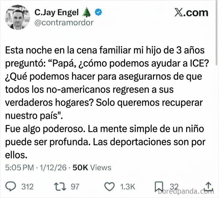 Solo se lo cree un niño de 3 años