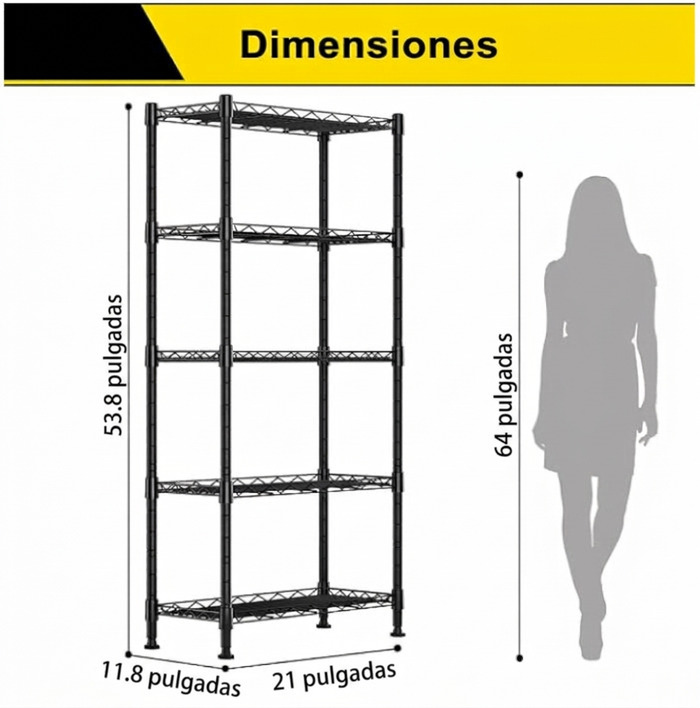 Ah, Claro, El Estante De 53 Pulgadas Es Más Grande Que Las Mujeres De 64 Pulgadas