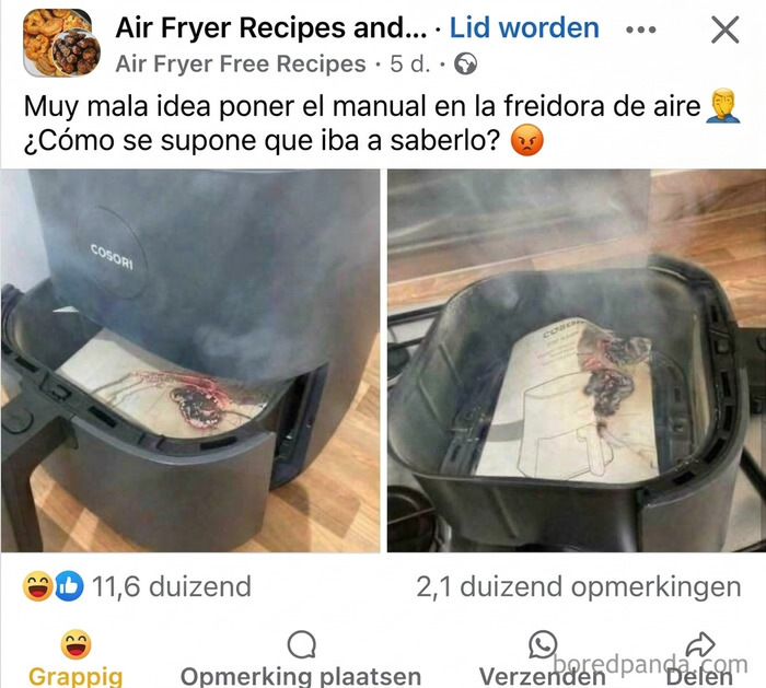 No la lavaron antes de usarla