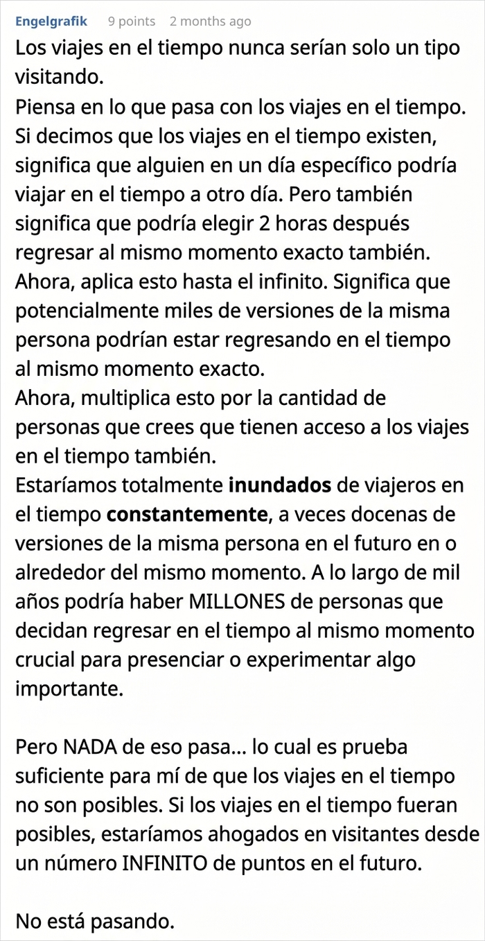 Un hombre que afirma haber visto el a&ntilde;o 2118 y c&oacute;mo acaba la 3&ordf; Guerra Mundial.