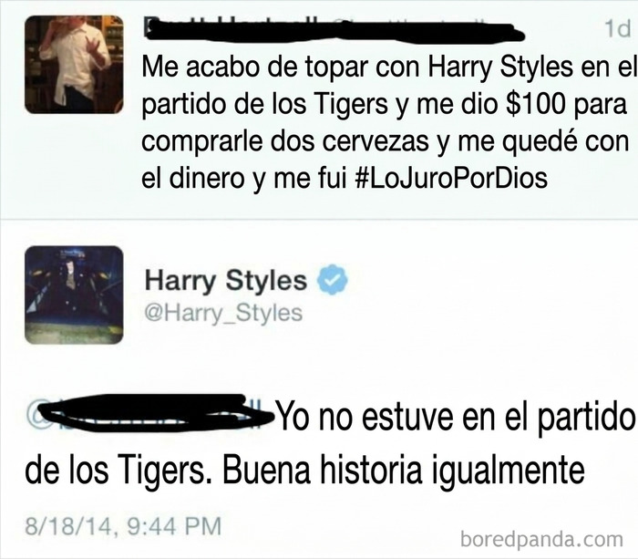 Claro, los famosos dan dinero a cualquiera