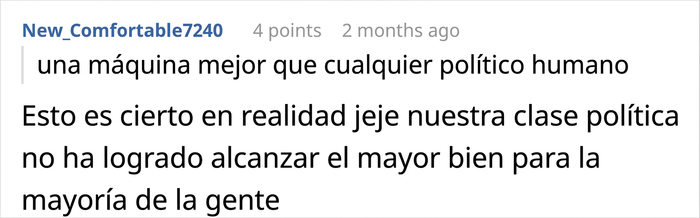 Un hombre del a&ntilde;o 2118 relata el futuro, sugiriendo una m&aacute;quina mejor que los pol&iacute;ticos para el bien de la gente y la 3&ordf; Guerra Mundial.