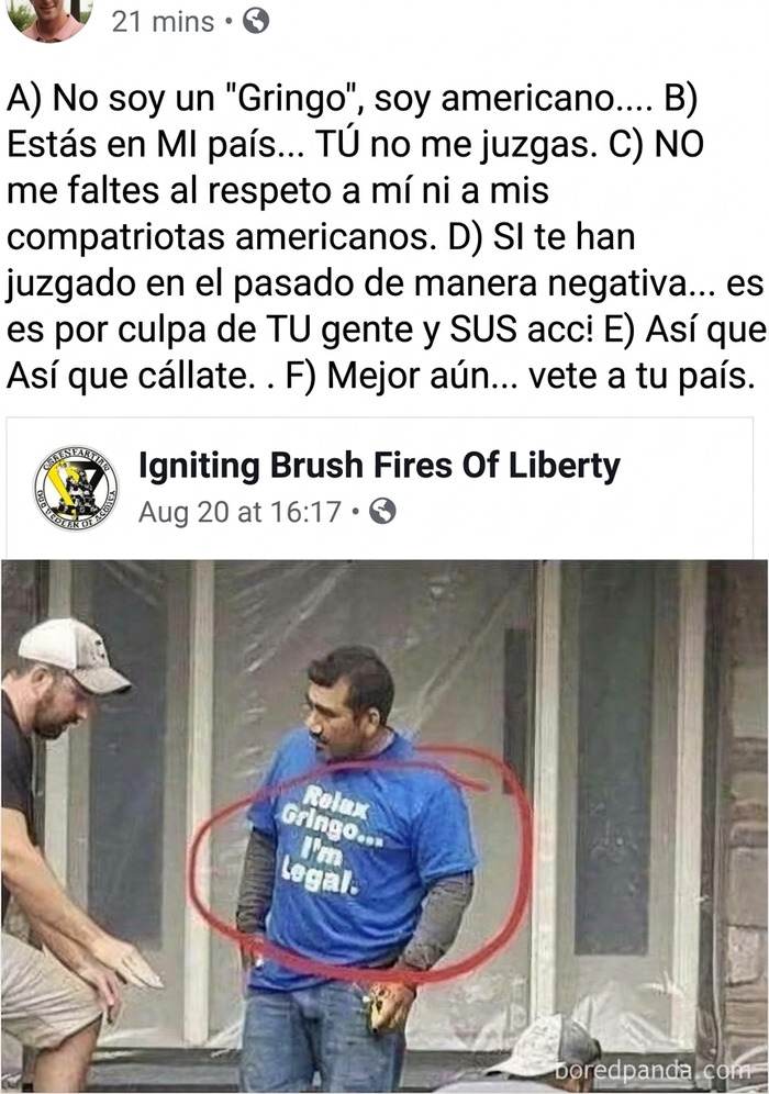 Gringo enfadado