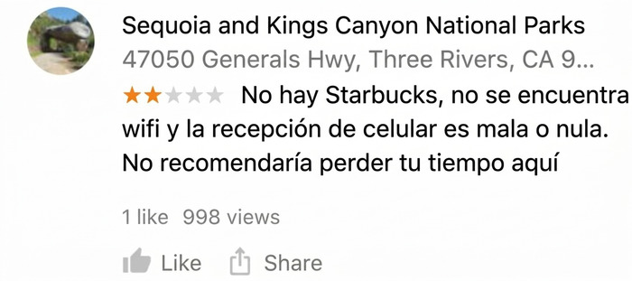 Creo que no entiende lo que es un Parque Nacional