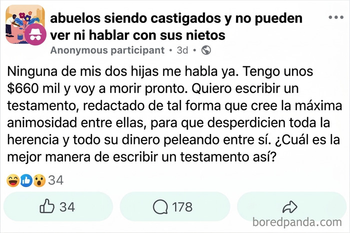 Un comportamiento totalmente demencial. Apuesto a que les hizo ese tipo de cosas durante toda su vida.