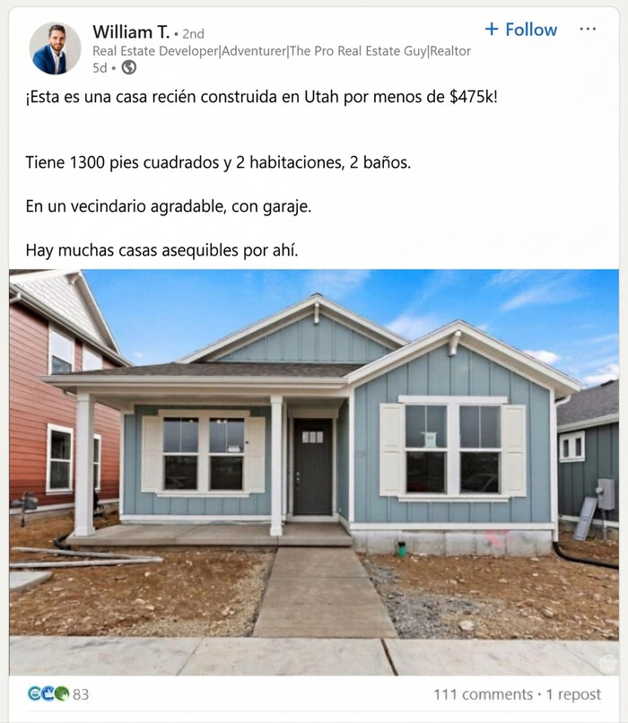 Asequible, dice. Visto en linkedin