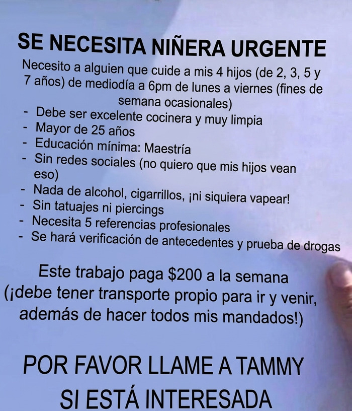 Niñera urgente