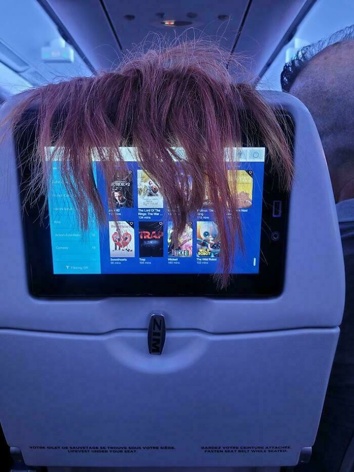 Esta señora en un vuelo de 10 horas
