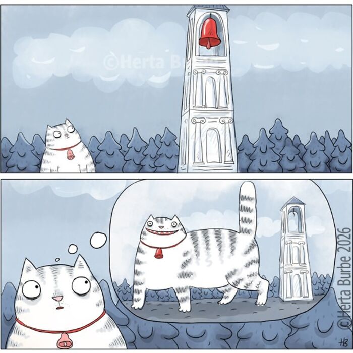50 Beautiful Cat Comics By This Artist That Show Why Humans Feel So Deeply Connected To These Animals