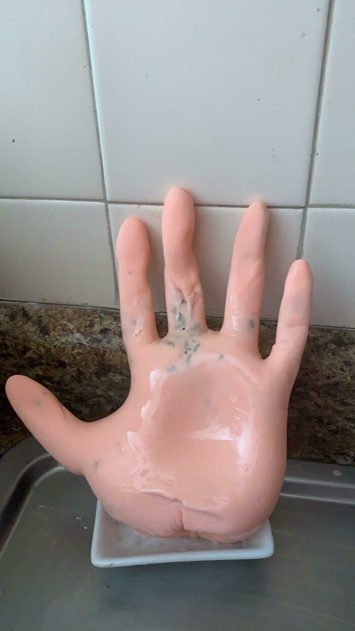 Jabón de mano, literalmente