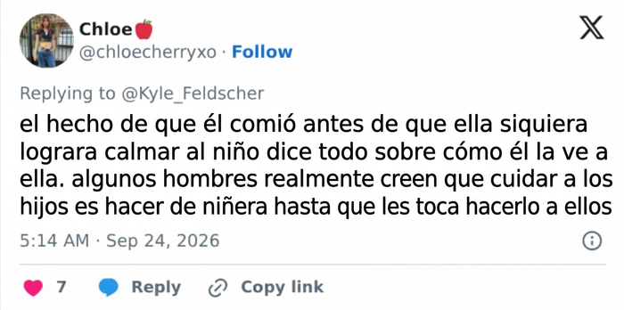 Captura de pantalla de X con una fuerte cr&iacute;tica a la actitud del hombre en el partido de b&eacute;isbol.