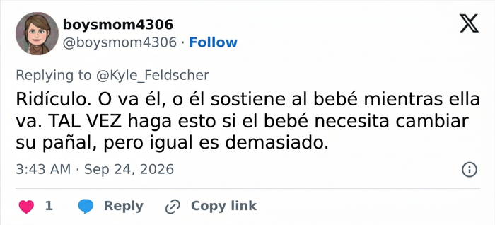 Cr&iacute;tica en X sobre c&oacute;mo debe un hombre tratar a su esposa, haciendo referencia al partido de b&eacute;isbol viral