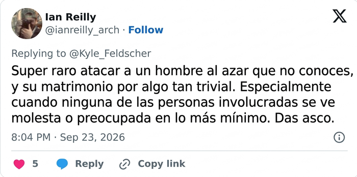 Tuit defendiendo al hombre viral por la forma de tratar a su esposa