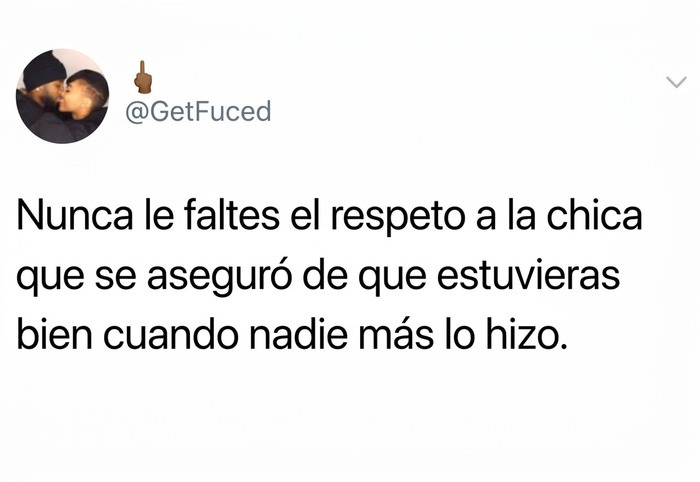 Mensaje de texto emotivo sobre el respeto mutuo, ilustrando memes divertidos de amor