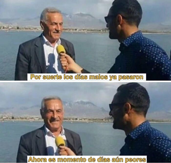 Entrevista en televisión con un mensaje irónico sobre publicaciones divertidas para ayudarte a relajarte.