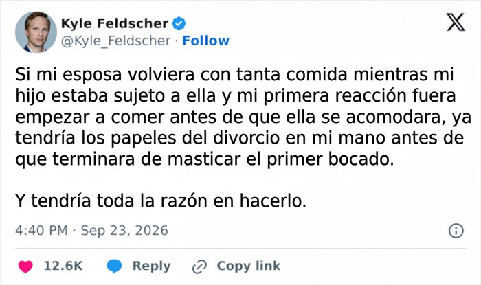 Publicaci&oacute;n de Twitter opinando sobre c&oacute;mo tratar a su esposa en un partido de b&eacute;isbol.